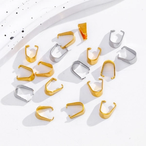 Bélières en acier inoxydable doré et argenté pour la fabrication de bijoux de collier