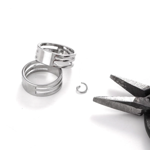 Minimalist stainless steel jump ring opening tool for DIY jewelry making with pliers