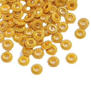 Golden daisy spacer beads made of stainless steel for DIY jewelry necklace making