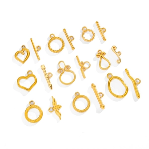 Fermoirs à bascule OT dorés en acier inoxydable pour colliers et bracelets DIY