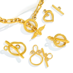 Ensemble de Fermoirs Cabillot en Acier Inoxydable Boucle OT Cupidon Abeille Forme de Cœur Connecteurs de Bijoux Pour Bracelet Collier DIY