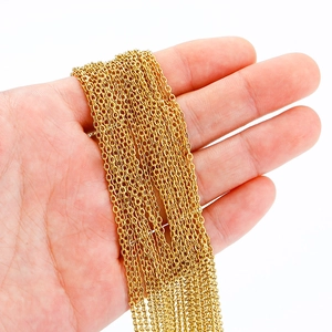 Minimalistische Roestvrijstalen O-link Ketting Unisex Goud Zilver Verguld DIY Sieraden Maken Accessoire Dunne Ketting