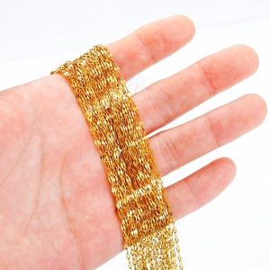 Stainless Steel Lip Chain Necklace DIY Jewelry Making Supplies Fashion Commuting Unisex Necklace Chain Gold Silver Color Jewelry