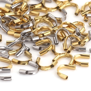 U-shape wire guards in gold and silver stainless steel for handmade DIY jewelry making