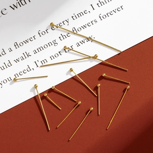 Golden stainless steel ball head pins for DIY jewelry making and earring crafts