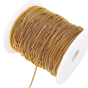 Minimalist Stainless Steel Box Chain Vacuum Gold Plated Fine Jewelry Making Accessory For DIY Necklace Bracelet Making