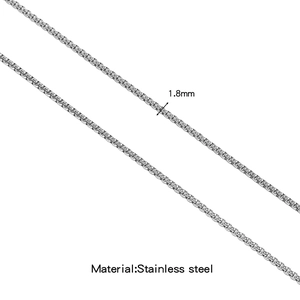 1.8mm stainless steel venetian box chain for DIY necklaces and jewelry making