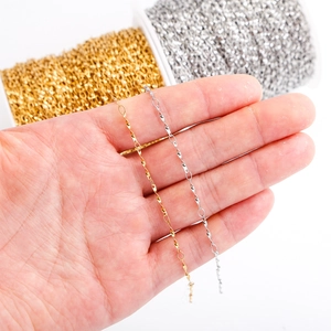 304L Stainless Steel Twist Link Chain Helix Bar DIY Jewelry Making Chain For Handmade Necklace Bracelet Accessory Gold Silver