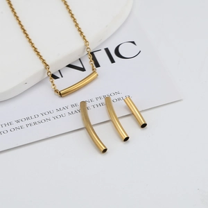 Perline Distanziatrici a Tubo Curvo in Acciaio Inossidabile per Creazione Gioielli DIY Bracciale Collana Risultati Accessori a Tubo Cavo Geometrico