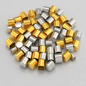 Stainless Steel Cord End Caps DIY Jewelry Making Connectors For Necklace Bracelet Leather Cord End Caps Jewelry Findings