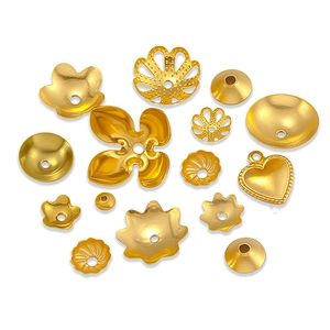 Apprêts et plateaux pétales en acier inoxydable plaqué or 18K pour bijoux artisanaux