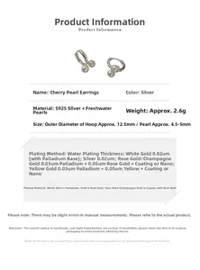 Dimensions détaillées de la boucle d'oreille cerise en argent S925 avec perle
