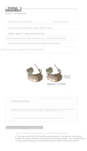 Detailed size specifications for minimalist curved S925 sterling silver stud earrings