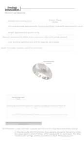 Detailed size specifications for minimalist S925 sterling silver brushed open ring