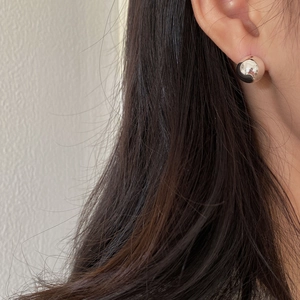 Minimalist 925 Sterling Silver Round Ball Stud Earrings For Women Smooth Mirror Polished Simple Geometric Jewelry Gift