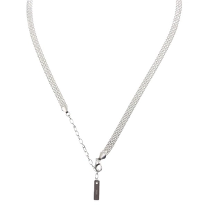 Élégant bracelet en maille d'argent sterling S925 avec un large maillon plat