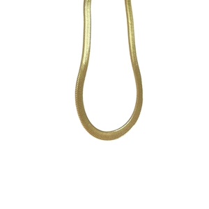Classic S925 sterling silver gold-plated snake chain choker necklace for women