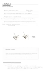 Détails des boucles d'oreilles nœud en argent S925 mesurant 7mm par 9,4mm