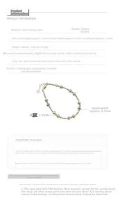Détail montrant les perles en argent sterling S925 et la taille du pendentif cœur