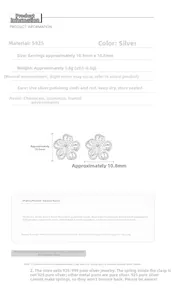 Detaillierte S925 Sterling Silber hohle Blumenohrstecker Abmessungen und Spezifikationen