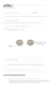 Detailed view of S925 sterling silver fan earrings with fresh water pearl dimensions