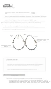 Detailed specs of S925 silver bracelet featuring natural pearls and aquamarine stones