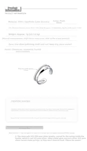 Detail specifications of S925 sterling silver double layer chain ring with zircon inlay