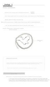 Size chart showing S925 silver pearl bracelet dimensions and technical details