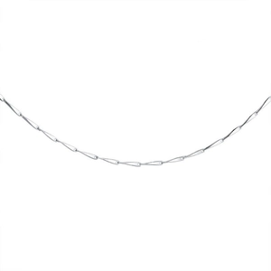 Minimalistische S925 Sterlingsilber Halskette mit flachen, gedrehten Gliedern für Damen