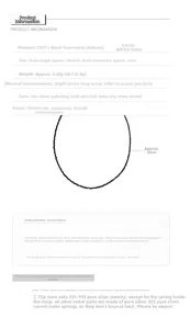 Detailed specs of S925 silver and black spinel necklace with 38+5cm length