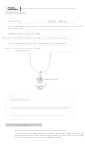 Detailed S925 sterling silver star pendant necklace size and material specification