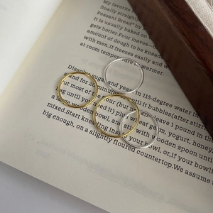Minimalist 1.2mm S925 sterling silver stackable rings in gold and silver finish