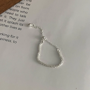 S925 Sterling Silver Adjustable Chain Ring For Women Minimalist Dainty Sliding Buckle Tassel Open Ring Jewelry
