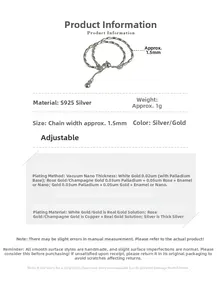 Specifiche dell'anello a doppio strato in argento sterling S925 con perline fini