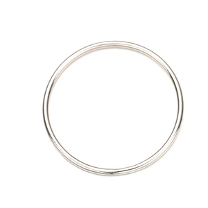 Minimalist 1.2mm thin S925 sterling silver ring with polished finish and smooth surface