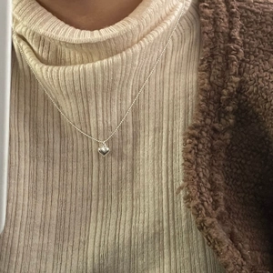 Collier minimaliste en argent sterling S925 avec pendentif cœur et chaîne à billes