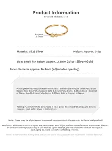 Detailed specifications of S925 sterling silver adjustable fish ring with 16.3mm diameter