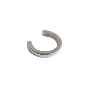 Minimalist S925 sterling silver ear cuff with a polished C-shaped open design