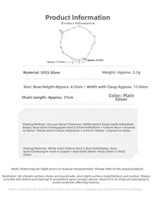 Détail montrant le bracelet nœud en argent S925 mesure 17cm de long et 2,1g de poids