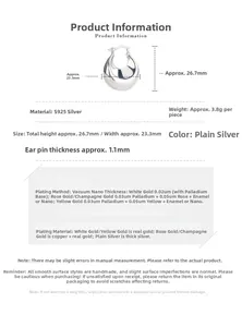 Spécifications de taille pour boucles d'oreilles créoles épaisses en argent massif 925
