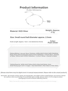Détails du bracelet à perles en argent S925 avec chaîne réglable de 16+3cm de long