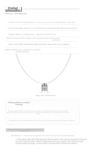 Detaillierte Spezifikation der S925 Sterlingsilber Kette mit Moissanit Anhänger und Maßen