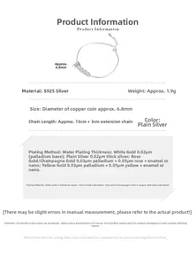 Macro detail of S925 sterling silver coin bracelet with technical product specifications