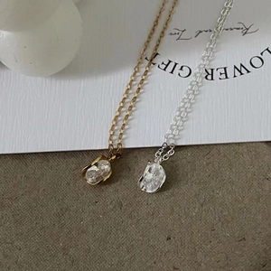 Minimalist 925 Sterling Silver Zirconia Necklace Geometric Oval Pendant Necklace For Women Elegant Fine Neck Jewelry