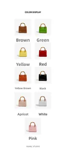 Color matrix of bamboo handle PVC jelly bags in nine vibrant fashion shades