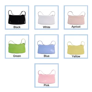 Fashionable PVC jelly underarm handbags available in seven vibrant colors for women