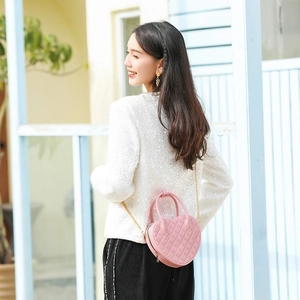 Women Fashion Heart Shaped Quilted Crossbody Bag PVC Jelly Handbag With Golden Chain Strap Sweet Party Evening Shoulder Bag