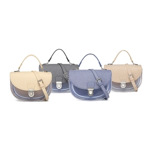 Sacs de selle translucides pour femmes en jaune, gris, bleu et couleur abricot