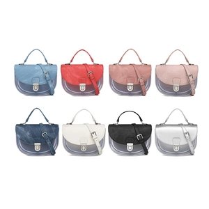 Bolsos de silla en PVC transparente y cuero en ocho colores con correas ajustables