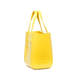 Sac Cabas Femme en PVC Ajouré Texture Gelée Grande Capacité Panier de Plage DIY Imperméable Sac à Main Mode pour Vacances